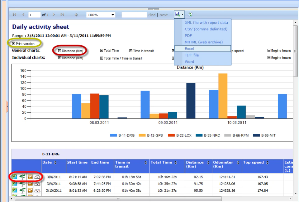 screenshot of EVO GPS